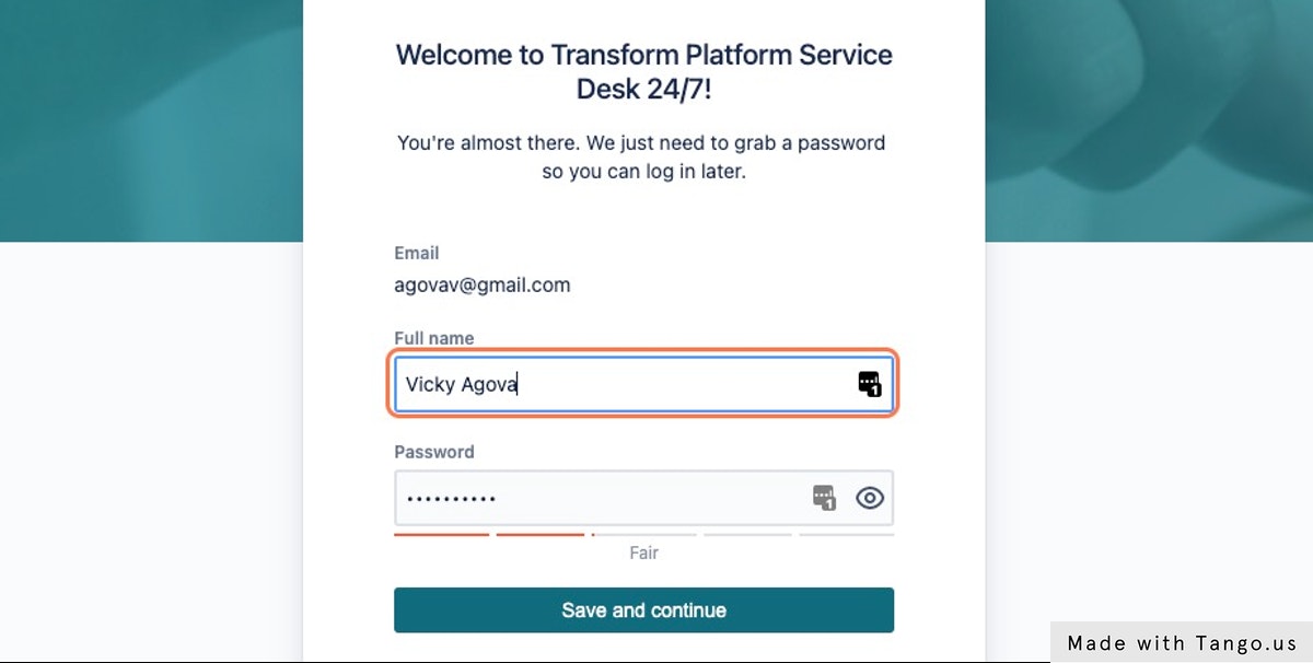 Set New Password to finish setting up your account.