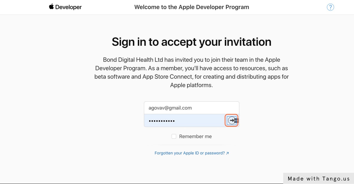 Sign in with your Apple ID
